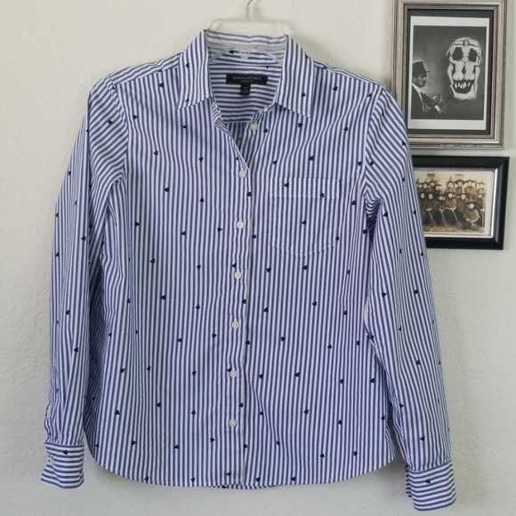 Banana Republic Tops Banana Republic Quinn Boy Style Hearts Stripes
